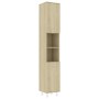 Oak-colored plywood bathroom cabinet 30x30x179 cm by vidaXL, Bathroom furniture - Ref: Foro24-802627, Price: 87,37 €, Discoun...