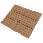 Porch tiles 6 units WPC brown 60x30 cm 1.08 m² by vidaXL, Floors and carpets - Ref: Foro24-149028, Price: 66,50 €, Discount: %