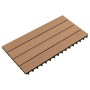 Porch tiles 6 units WPC brown 60x30 cm 1.08 m² by vidaXL, Floors and carpets - Ref: Foro24-149028, Price: 66,50 €, Discount: %