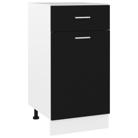 Armario bajo cajón cocina madera ingeniería negro 40x46x81,5cm de vidaXL, Armarios de cocina - Ref: Foro24-801213, Precio: 73...