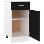 Armario bajo cajón cocina madera ingeniería negro 40x46x81,5cm de vidaXL, Armarios de cocina - Ref: Foro24-801213, Precio: 77...