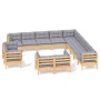 13-piece garden furniture set and solid pine wood cushions by vidaXL, Garden sets - Ref: Foro24-3096958, Price: 1,00 €, Disco...