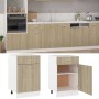 Engineered wood lower cabinet smoked oak 50x46x81.5 cm by vidaXL, Kitchen cabinets - Ref: Foro24-801223, Price: 84,52 €, Disc...