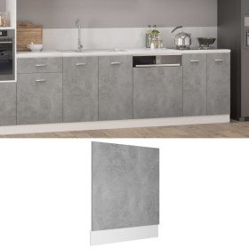 Betongraues Sperrholz-Geschirrspülerpaneel 59,5 x 3 x 67 cm von vidaXL, Küchenschränke - Ref: Foro24-802566, Preis: 27,43 €, ...