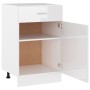 Lower cabinet in white glossy engineered wood, 50x46x81.5cm by vidaXL, Kitchen cabinets - Ref: Foro24-801225, Price: 82,49 €,...