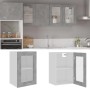 Concrete gray plywood glass hanging cabinet 40x31x60cm by vidaXL, Kitchen cabinets - Ref: Foro24-802509, Price: 52,07 €, Disc...