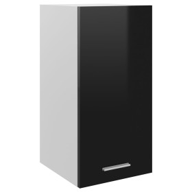 Glossy black plywood kitchen hanging cabinet 29.5x31x60cm by vidaXL, Kitchen cabinets - Ref: Foro24-801250, Price: 35,01 €, D...