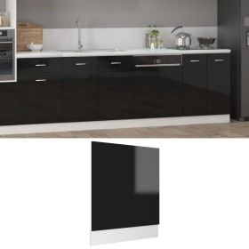 Glossy black plywood dishwasher panel 59.5x3x67 cm by vidaXL, Kitchen cabinets - Ref: Foro24-802568, Price: 31,99 €, Discount: %