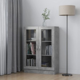 Vitrine aus grauem Sperrholz 82,5x30,5x115 cm von vidaXL, Bücherregale und Regale - Ref: Foro24-802754, Preis: 95,47 €, Rabat...