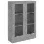 Vitrina de madera contrachapada gris hormigón 82,5x30,5x115 cm de vidaXL, Librerías y estanterías - Ref: Foro24-802754, Preci...