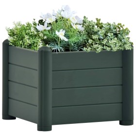 Green PP garden bed 43x43x35 cm by vidaXL, Pots and planters - Ref: Foro24-313974, Price: 54,99 €, Discount: %