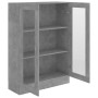 Vitrina de madera contrachapada gris hormigón 82,5x30,5x115 cm de vidaXL, Librerías y estanterías - Ref: Foro24-802754, Preci...