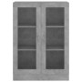 Vitrina de madera contrachapada gris hormigón 82,5x30,5x115 cm de vidaXL, Librerías y estanterías - Ref: Foro24-802754, Preci...