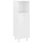 Glossy white plywood bathroom cabinet 30x30x95 cm by vidaXL, Bathroom furniture - Ref: Foro24-802621, Price: 52,14 €, Discoun...