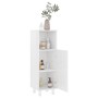 Glossy white plywood bathroom cabinet 30x30x95 cm by vidaXL, Bathroom furniture - Ref: Foro24-802621, Price: 52,14 €, Discoun...