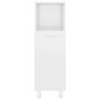 Glossy white plywood bathroom cabinet 30x30x95 cm by vidaXL, Bathroom furniture - Ref: Foro24-802621, Price: 52,14 €, Discoun...