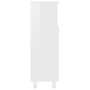 Glossy white plywood bathroom cabinet 30x30x95 cm by vidaXL, Bathroom furniture - Ref: Foro24-802621, Price: 52,14 €, Discoun...