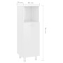 Glossy white plywood bathroom cabinet 30x30x95 cm by vidaXL, Bathroom furniture - Ref: Foro24-802621, Price: 52,14 €, Discoun...