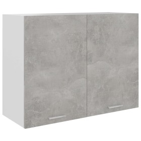 Concrete gray plywood hanging cabinet 80x31x60 cm by vidaXL, Kitchen cabinets - Ref: Foro24-801280, Price: 99,99 €, Discount: %