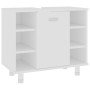 Armario de baño madera contrachapada blanco 60x32x53,5 cm de vidaXL, Muebles de baño - Ref: Foro24-802633, Precio: 45,23 €, D...