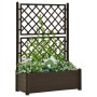 Jardinera con enrejado PP moca 100x43x142 cm de vidaXL, Maceteros y jardineras - Ref: Foro24-313984, Precio: 142,65 €, Descue...