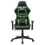 Black and green synthetic leather gaming chair by vidaXL, Gaming chairs - Ref: Foro24-20505, Price: 149,23 €, Discount: %