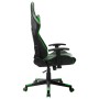 Black and green synthetic leather gaming chair by vidaXL, Gaming chairs - Ref: Foro24-20505, Price: 149,23 €, Discount: %