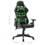 Black and green synthetic leather gaming chair by vidaXL, Gaming chairs - Ref: Foro24-20505, Price: 149,23 €, Discount: %