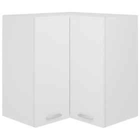 White engineered wood glass hanging cabinet 57x57x60 cm by vidaXL, Kitchen cabinets - Ref: Foro24-802537, Price: 93,04 €, Dis...