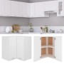 White engineered wood glass hanging cabinet 57x57x60 cm by vidaXL, Kitchen cabinets - Ref: Foro24-802537, Price: 92,79 €, Dis...