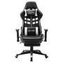 Gaming chair with footrest black and white synthetic leather by vidaXL, Gaming chairs - Ref: Foro24-20515, Price: 206,52 €, D...