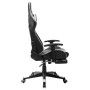 Gaming chair with footrest black and white synthetic leather by vidaXL, Gaming chairs - Ref: Foro24-20515, Price: 206,52 €, D...