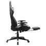 Gaming chair with footrest black and white synthetic leather by vidaXL, Gaming chairs - Ref: Foro24-20515, Price: 206,52 €, D...