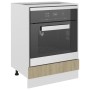 Ofenschrank aus eichenfarbenem Sperrholz, 60 x 46 x 81,5 cm von vidaXL, Küchenschränke - Ref: Foro24-802500, Preis: 64,38 €, ...