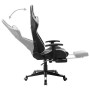 Gaming chair with footrest black and white synthetic leather by vidaXL, Gaming chairs - Ref: Foro24-20515, Price: 206,52 €, D...