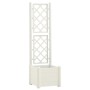 Planter with white PP trellis 43x43x142 cm by vidaXL, Pots and planters - Ref: Foro24-313979, Price: 93,11 €, Discount: %