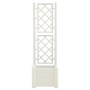 Planter with white PP trellis 43x43x142 cm by vidaXL, Pots and planters - Ref: Foro24-313979, Price: 93,11 €, Discount: %