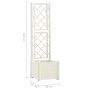 Planter with white PP trellis 43x43x142 cm by vidaXL, Pots and planters - Ref: Foro24-313979, Price: 93,11 €, Discount: %