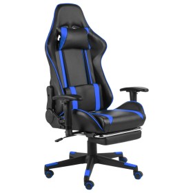 Swivel gaming chair with blue PVC footrest by vidaXL, Gaming chairs - Ref: Foro24-20485, Price: 182,33 €, Discount: %