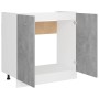 Armario debajo fregadero madera contrachapada gris 80x46x81,5cm de vidaXL, Armarios de cocina - Ref: Foro24-801200, Precio: 8...