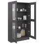 Vitrine aus grauem Sperrholz, 82,5 x 30,5 x 150 cm von vidaXL, Bücherregale und Regale - Ref: Foro24-802761, Preis: 145,22 €,...