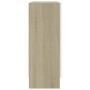 Vitrina de madera contrachapada blanco y roble 82,5x30,5x80 cm de vidaXL, Librerías y estanterías - Ref: Foro24-802746, Preci...