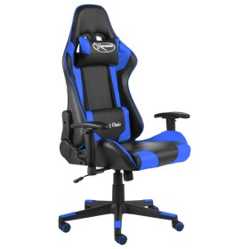 Blauer Gaming-Drehstuhl aus PVC von vidaXL, Gaming-Stühle - Ref: Foro24-20490, Preis: 163,99 €, Rabatt: %