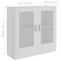 Vitrine aus weißem Sperrholz, 82,5 x 30,5 x 80 cm von vidaXL, Bücherregale und Regale - Ref: Foro24-802741, Preis: 79,39 €, R...