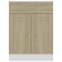 Armario inferior cajón contrachapada color roble 60x46x81,5cm de vidaXL, Armarios de cocina - Ref: Foro24-801231, Precio: 95,...