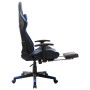 Gaming-Stuhl mit Fußstütze aus schwarzem und blauem Kunstleder von vidaXL, Gaming-Stühle - Ref: Foro24-20510, Preis: 200,42 €...