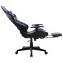 Silla de gaming con reposapiés cuero sintético negro y azul de vidaXL, Sillones para videojuegos - Ref: Foro24-20510, Precio:...