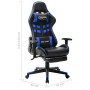 Gaming chair with footrest black and blue synthetic leather by vidaXL, Gaming chairs - Ref: Foro24-20510, Price: 200,99 €, Di...