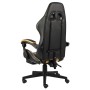 Silla gaming con reposapiés cuero sintético negro y dorado de vidaXL, Sillas de oficina - Ref: Foro24-20528, Precio: 154,60 €...