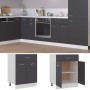 Armario inferior cajón cocina contrachapada gris 60x46x81,5cm de vidaXL, Armarios de cocina - Ref: Foro24-801230, Precio: 106...